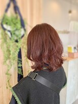 アドラーブル 女池店(adorable)&nbsp;大人かわいいレイヤースタイル☆透明感シアーオレンジブラウン