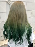 グラデーション×グリーン
