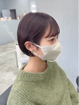 ノード(NODO) ピンクブラウンのミニボブ