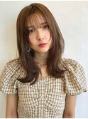 〈藤間〉韓国ヘア/顔まわりレイヤー/ショコラベージュ
