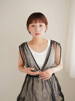 ムク 甲府(muku.)&nbsp;ミディアムヘア/斜めバング/グレージュカラー/甲府駅