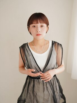 ムク 甲府(muku.) ミディアムヘア/斜めバング/グレージュカラー/甲府駅