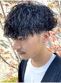 ツイストスパイラルパーママッシュメンズパーマ波巻きパーマ