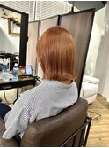 切りっぱなしボブ エアリーロング 美髪 ピンクブラウン
