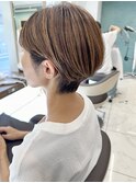 毛量多め直毛さんでもおさまるショートボブ