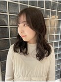 梅田駅 / 顔周りのくびれカット×オリーブグレージュ