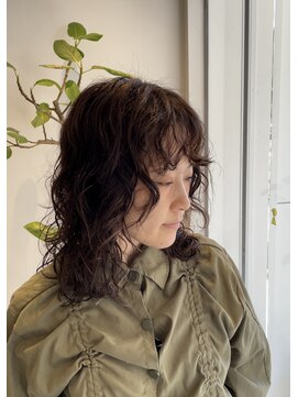 シアン 矢場町店(CYAN.) ミディアム×顔まわりレイヤー×パーマ