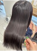 髪質改善縮毛矯正でカラーしてても艶々に！
