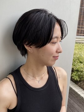エアー 青山(AIR) 丸みショートシースルーバングくびれショートボブミニボブ