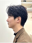 20代30代40代パーマミディアムロングレイヤーカットブリーチなし