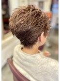 60代ふんわりショート/丸み/小顔/髪質改善/トリートメント/