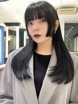 エアー 青山(AIR) レイヤーカット/ブルーブラックカラー