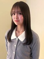 ユニバイリサ 天神大名店(uni by risa)&nbsp;レイヤーカット 韓国ヘア シースルーバンク 前髪カット 艶髪