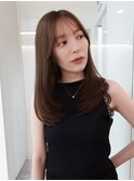 顔周りレイヤーカットべージュカラーくびれレイヤーカット