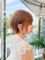 オーロ 宝塚店(ORO) ローライトアッシュブラウン大人かわいい小顔ワンサイドショート