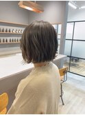 マットアッシュ×切りっぱなしボブ【竹中慎治】梅田