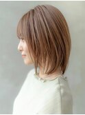 大人可愛い前髪/ミディアム/ボブ/20代30代/原宿/表参道