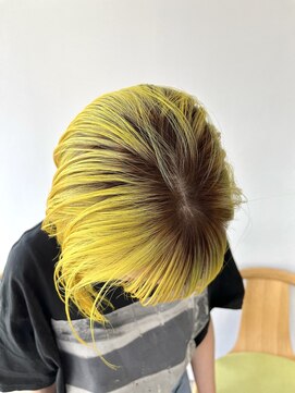 ヘアー アイス 御器所本店(HAIR ICI) 20代30代ダブルカラーブリーチ根元残しルーツカラー