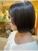 ◎大人キュートな丸みボブ  透明感オリーブベージュ 池袋◎