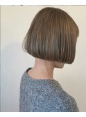 内巻きボブ×シルクオイルカラー