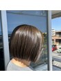 カノエ 宇部小串店(canoe)&nbsp;ぱつっとボブに赤みを消したオリーブブラウン。山口県/髪質改善