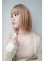 ギークス(GEEKS)&nbsp;【GEEKS渋谷】ミルクティーベージュ/秋冬カラー/伸ばしかけボブ