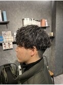 緩め波巻きパーマシャドウパーマ
