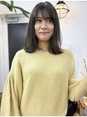 オリーブグレージュ イルミナカラー 顔まわりレイヤー