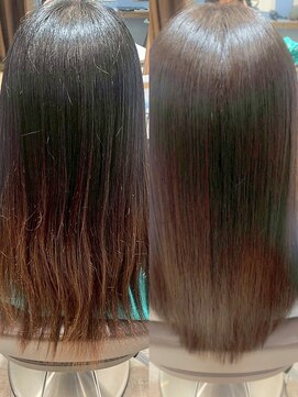 クララ カシハラ(CLALA Kashihara) 【ビフォーアフター】髪質改善/縮毛矯正/ナチュラルブラウン