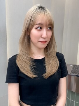 ロンド ブランシュ 錦糸町北口(Lond blanche) ミニウルフレイヤーカット顔周り前髪韓国ショートボブ/錦糸町