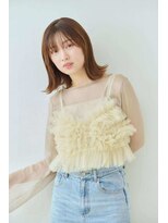 ミューク ハッピーヘアライフ 寺田町北口店(ｍieuxque happyhairlife)&nbsp;アプリコットオレンジハイライトカラーバレイヤージュ