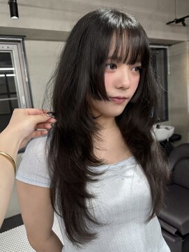 ニコ トウキョウ 渋谷(nico TOKYO) 顔まわりレイヤーハッシュレイヤー透明感オリーブグレージュ渋谷