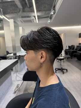ビカムメンズヘアー 栄店(become men's hair) フェザーパーマ/センターパート/名古屋/栄