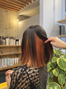 シンクアンド(THINK AND) インナーカラー / オレンジカラー / 髪質改善カラー | THINK AND