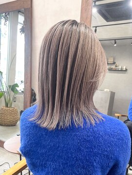 バレイヤージュ×ミルクティーグレージュ