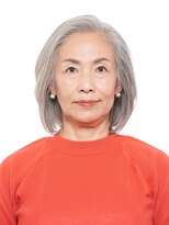 えがお美容室 奈良店&nbsp;グレイヘアの方にオススメ◎白髪を活かしたエレガントボブ