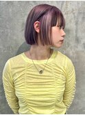 ダークパープル/ナチュラルショート/夏のヘアアレンジ/町田