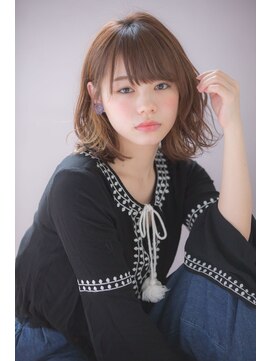 ガーデントウキョウ(GARDEN Tokyo) 大人モーブカラー小顔ワイドバングひし形ボブ【KOMAKI】