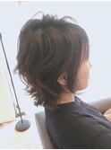 部分縮毛と癖を生かしたショートレイヤー☆   担当 黒岩明子