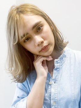 アルバム 銀座(ALBUM GINZA) ナチュラルボブ_ココアブラウンフリンジウェーブ_97809