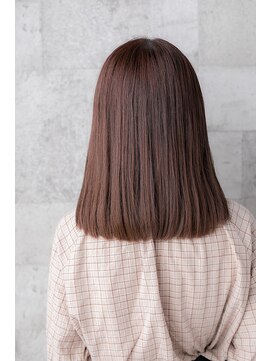 ソラネル(SOLENNEL) 大人かわいい☆ピンクベージュ×ストレートボブスタイル b