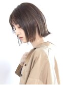 首をキレイに見せるナチュラルな外ハネボ20代30代40代似合わせ◎