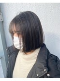 暗髪透明感前下がりボブ/就活