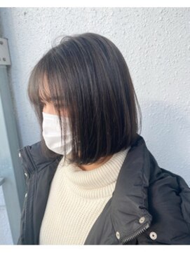 カプア 仙台駅前店(Kapua) 暗髪透明感前下がりボブ/就活