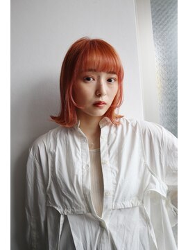 セシルヘアー 小倉店(Cecil hair) くびれボブ/外ハネボブ/オレンジブラウン