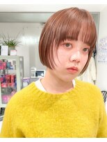 ヒビヲ(HIBIO)&nbsp;ダブルカラーベージュカラーハイトーンカラーケアブリーチボブ