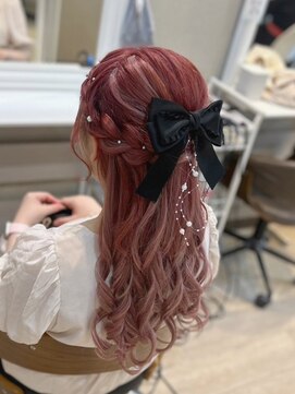 ヘアセットサロン ミント(Hair set salon MINT) 編み込みハーフアップ
