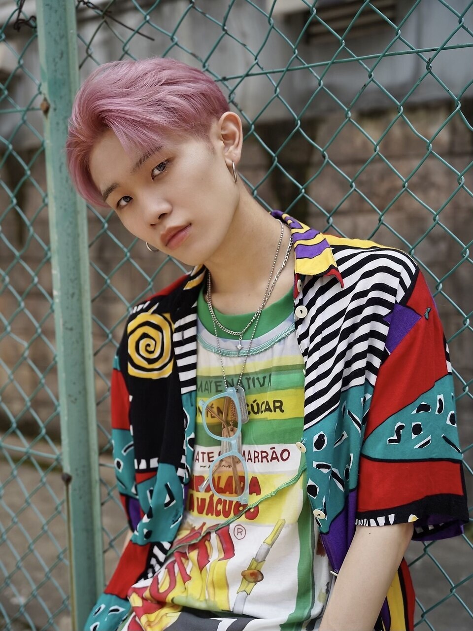 韓国風オールバックコンマヘア×ピンクカラー：L183473989｜エイトメン