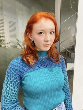 レコ 渋谷(LECO) オレンジヘアー