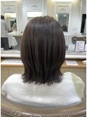 レイヤーボブ　くびれボブ　ミディアムボブ